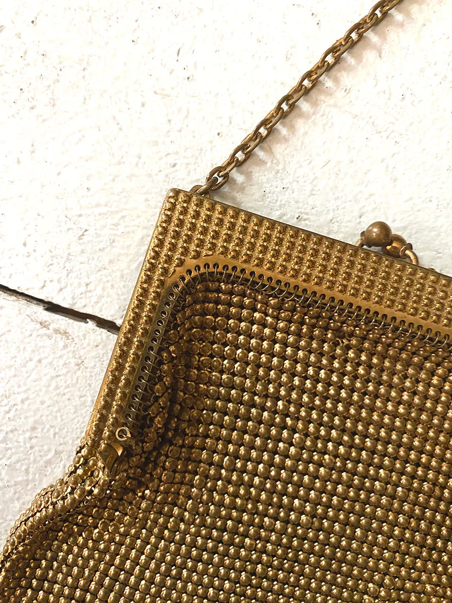 1930's Whiting & Davis Gold Mesh Mini Bag