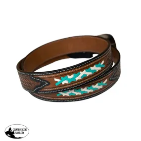 A8463 - Kava Leather Hand Carved Western Belt