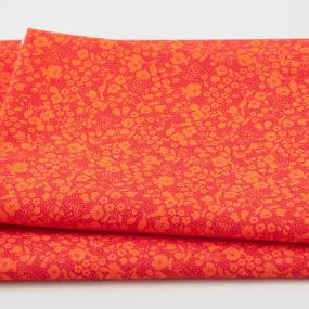 Adalee - Monotone Floral Blood Orange 2 Yard Cut