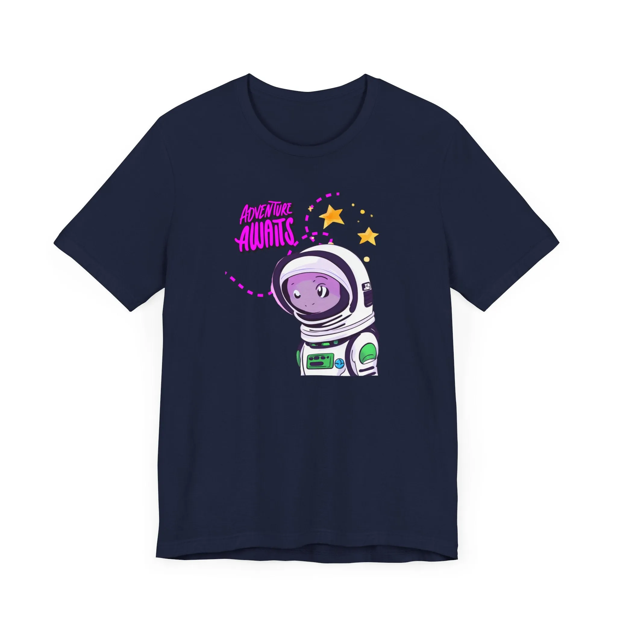 Adventure awaits Cute Alien Unisex Jersey Short Sleeve Tee