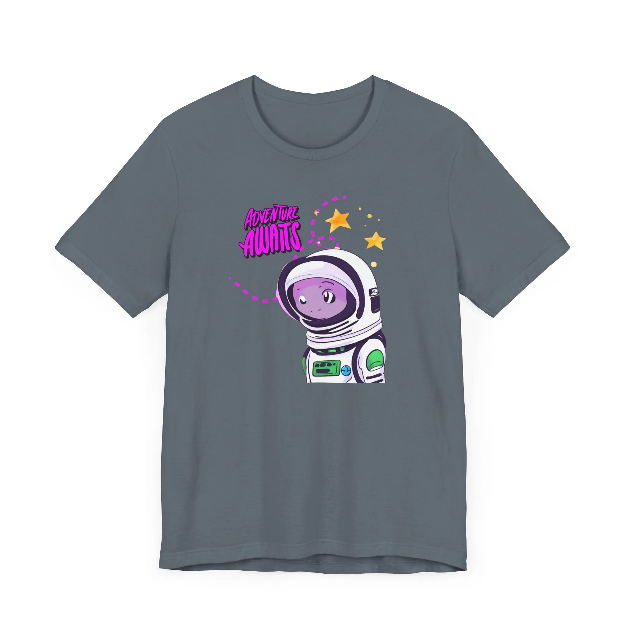 Adventure awaits Cute Alien Unisex Jersey Short Sleeve Tee