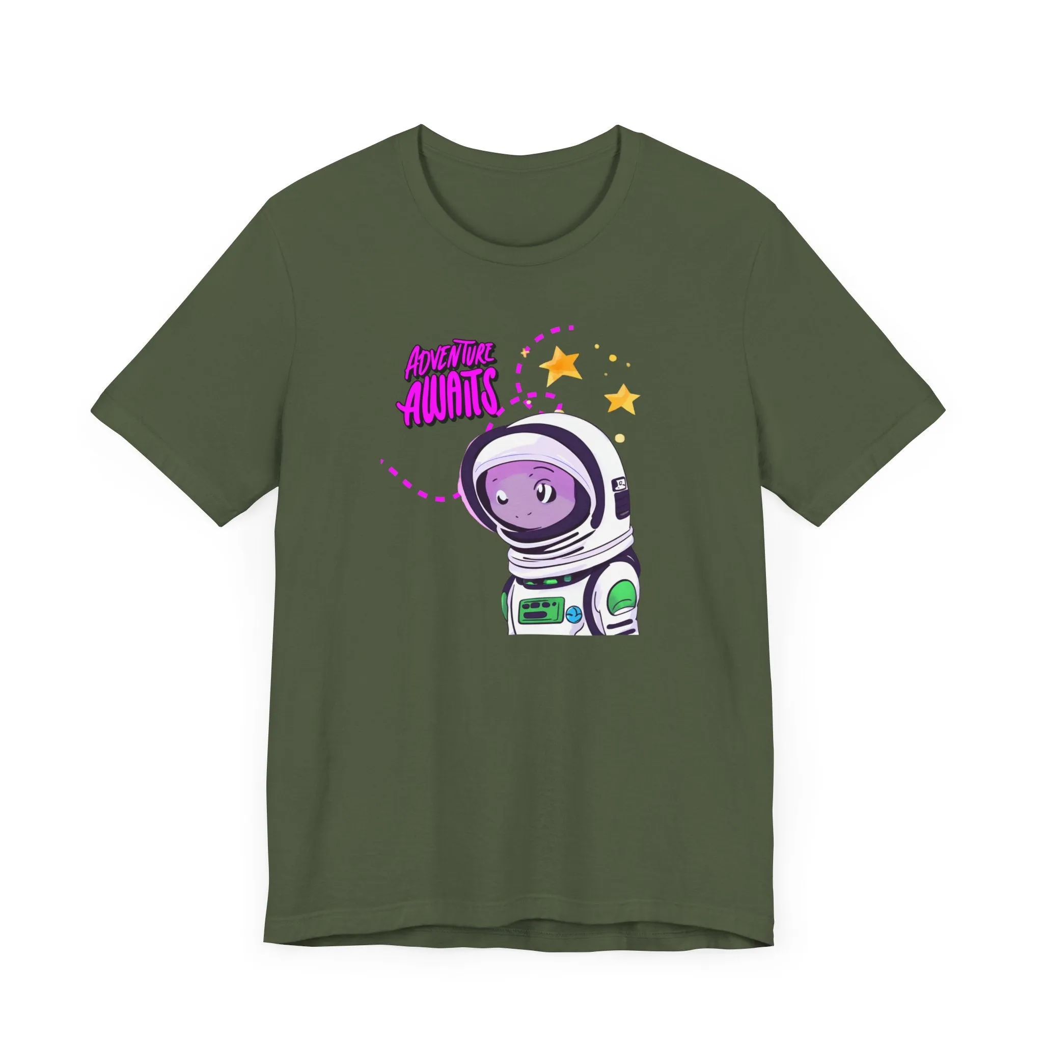 Adventure awaits Cute Alien Unisex Jersey Short Sleeve Tee