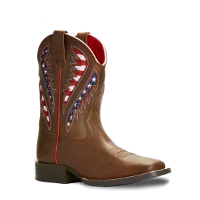 Ariat Kid's Quickdraw VentTEK American Flag Western Boots 10027304