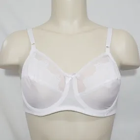 Bali 180 0180 Flower Underwire Bra 42C White NEW WITH TAGS