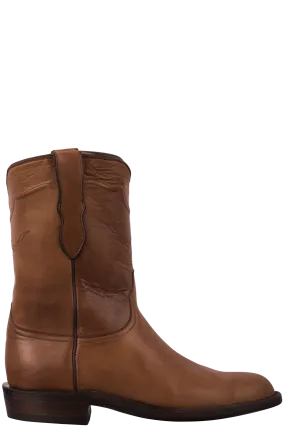 Black Jack Men's Burnished Roper Boots - Peanut Brown