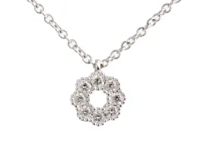 Bony Levy 18K White Gold Diamond Flower Necklace