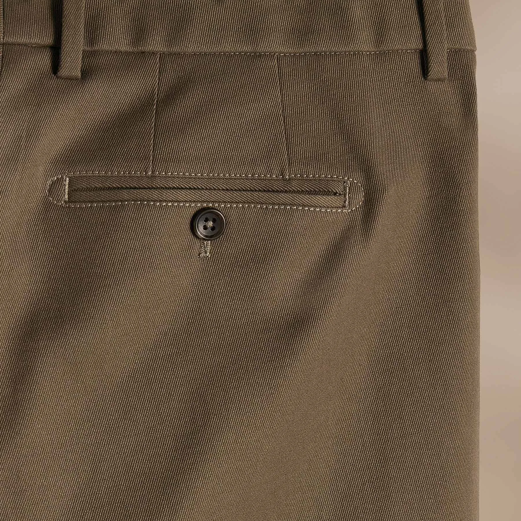 Cashmere Touch Twill Trouser - Mushroom