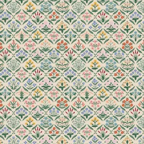 Cotton   Steel Rifle Paper Co. Vintage Garden Estee - cream