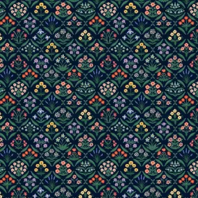 Cotton   Steel Rifle Paper Co. Vintage Garden Estee - navy