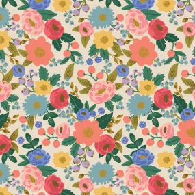 Cotton   Steel Rifle Paper Co. Vintage Garden Vintage Blossom - cream metallic - 50cm