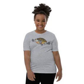 Diamondback Terrapin Youth Short Sleeve T-Shirt, Cute Turtle Tee