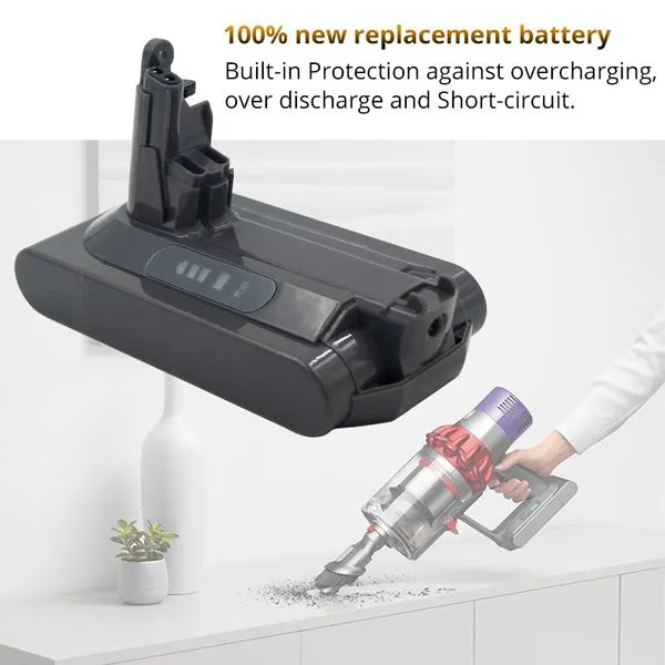 DYSON Battery V10 | SV12 | 6000mAh Battery Power Pack Compatible | 6000mAh (long running)