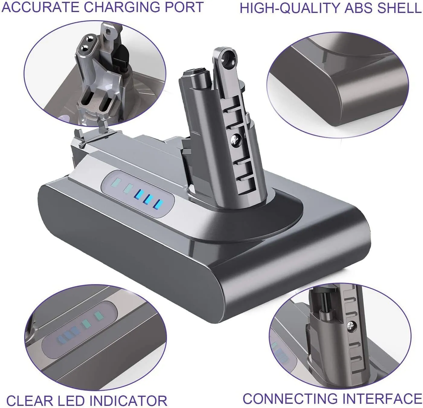 DYSON Battery V10 | SV12 | 6000mAh Battery Power Pack Compatible | 6000mAh (long running)