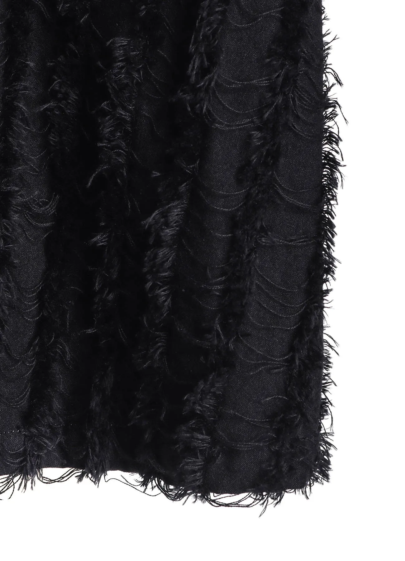 JACQUARD FRINGE STRIPE WRAP SKIRT