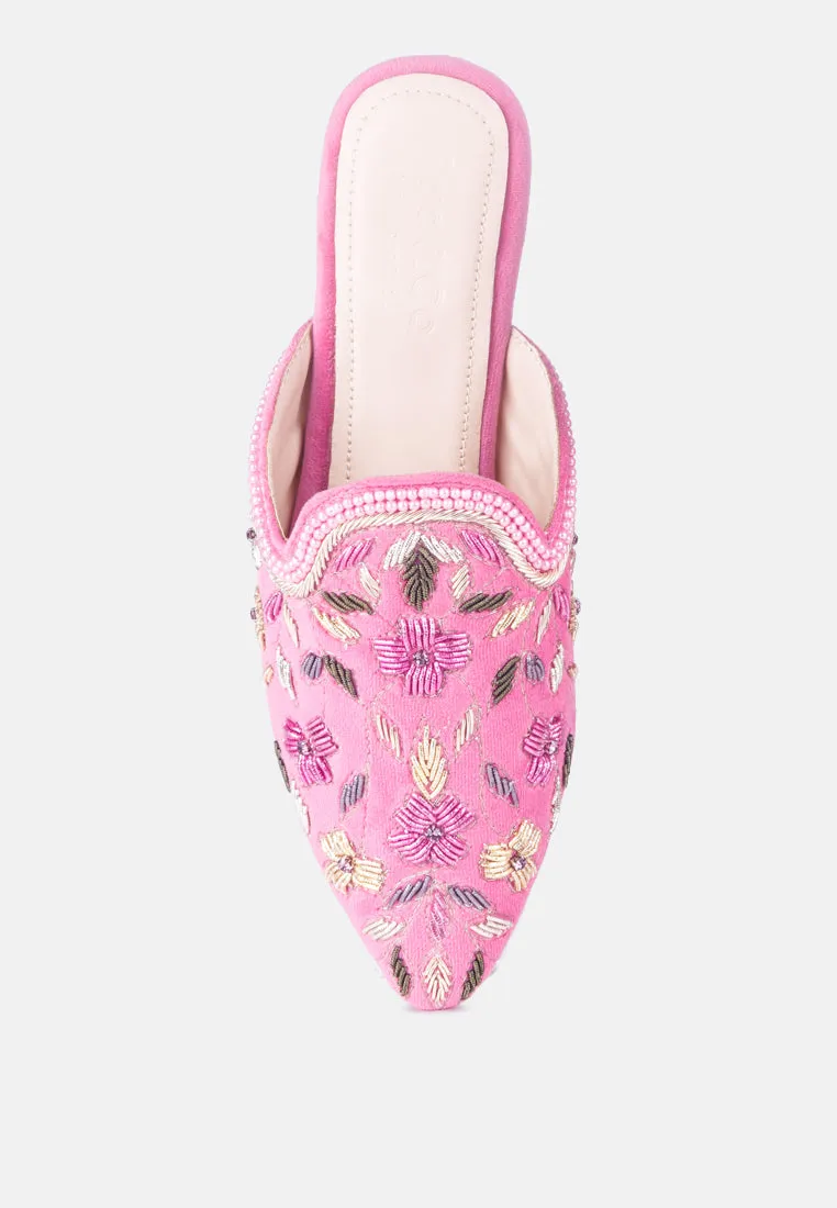 Marcella Embroidered Mules By Ruw