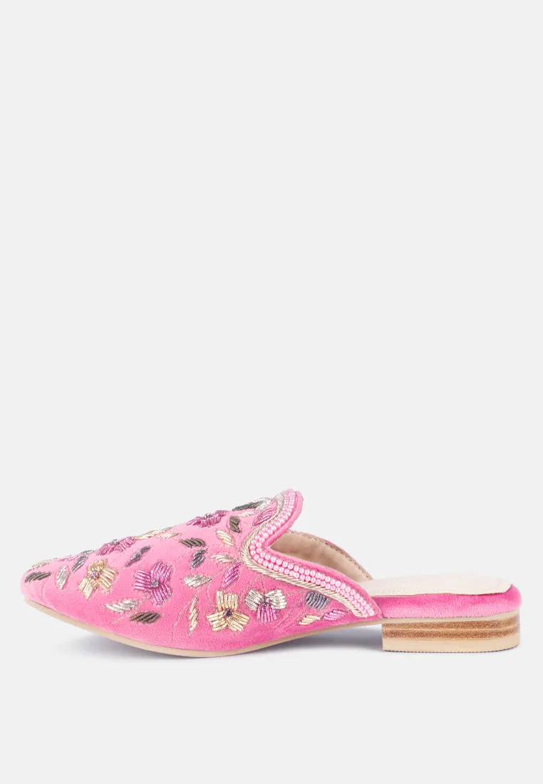 Marcella Embroidered Mules By Ruw