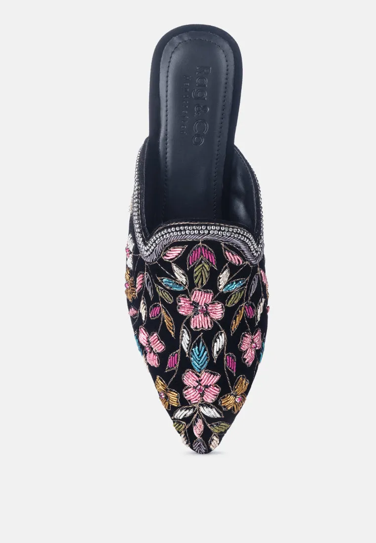 Marcella Embroidered Mules By Ruw