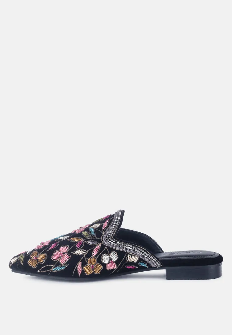 Marcella Embroidered Mules By Ruw