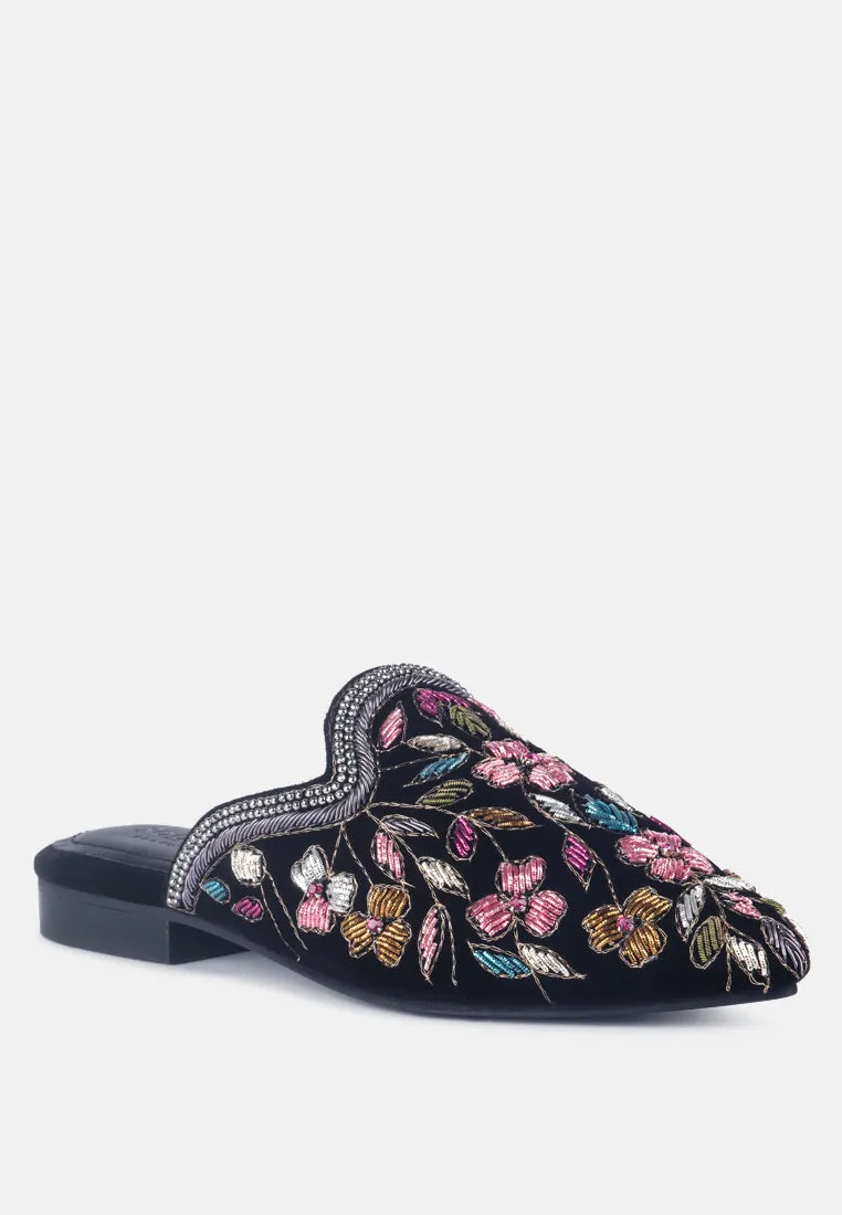 Marcella Embroidered Mules By Ruw