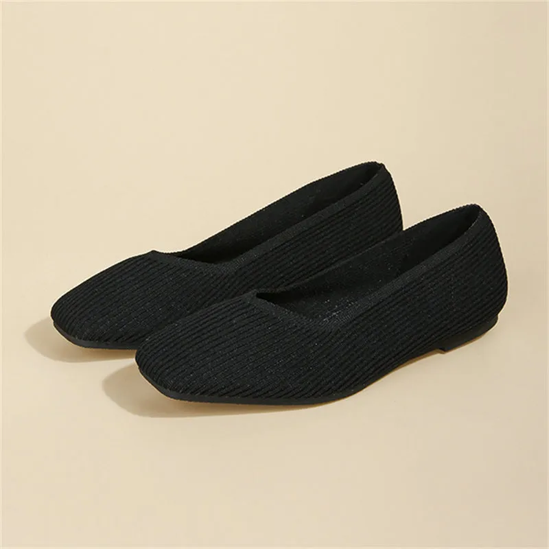 Non-slip Soft-soled Square Toe Flats