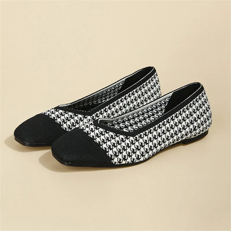 Non-slip Soft-soled Square Toe Flats