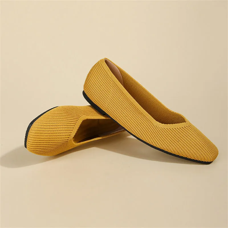 Non-slip Soft-soled Square Toe Flats