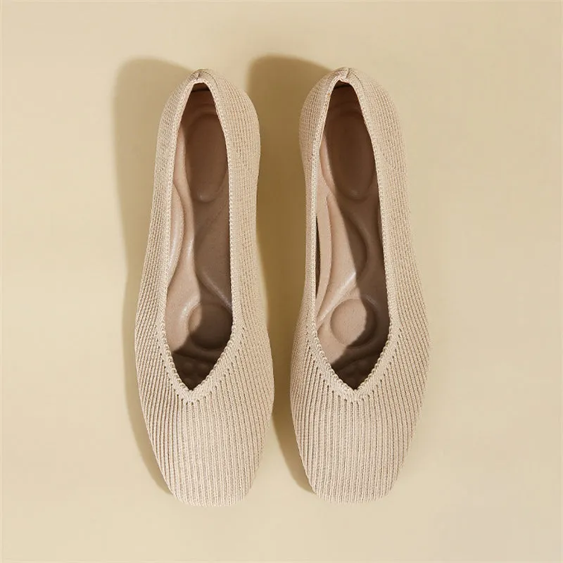 Non-slip Soft-soled Square Toe Flats