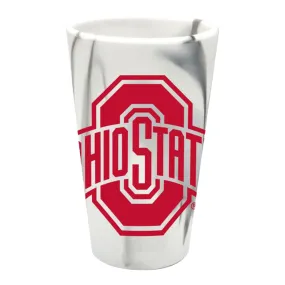 Ohio State Buckeyes 16 oz Silicone Marble Pint Glass