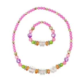 Pixie Fantasy Flower Stretch Beaded Necklace & Bracelet Set