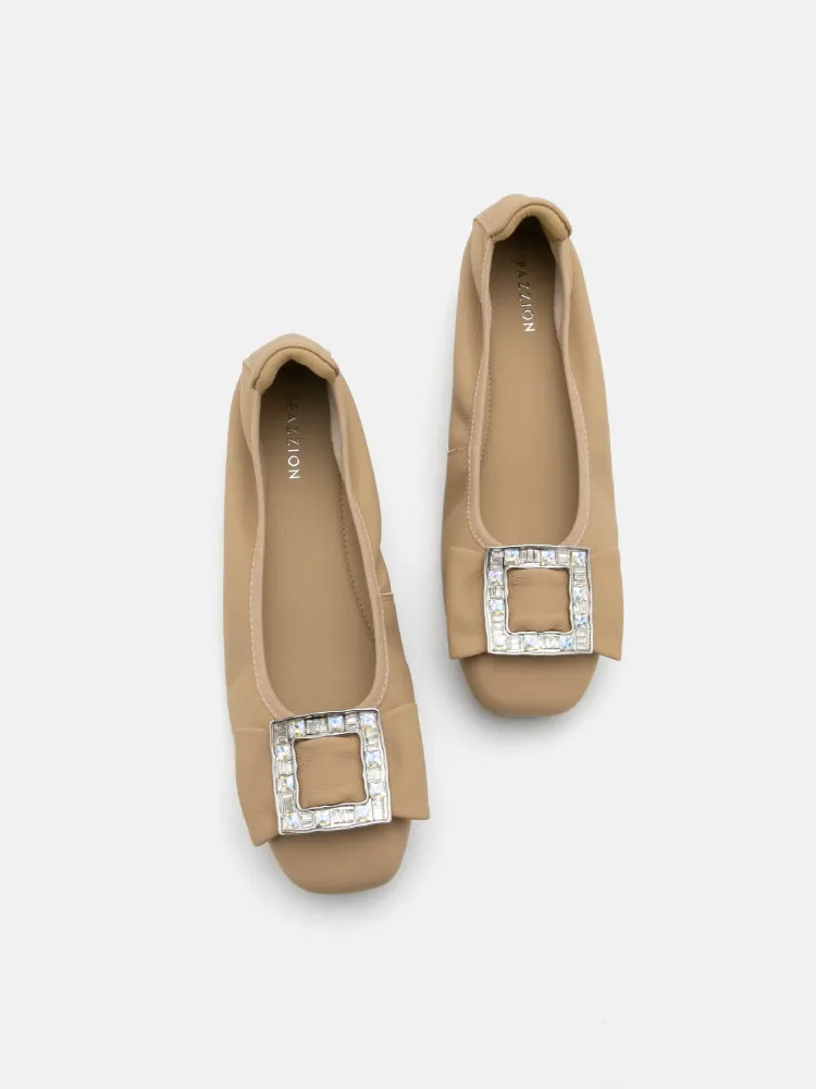 [SALE]Selma Buckle Round-Toe Flats