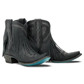 Senita Falls Bootie - Distressed Jet Black