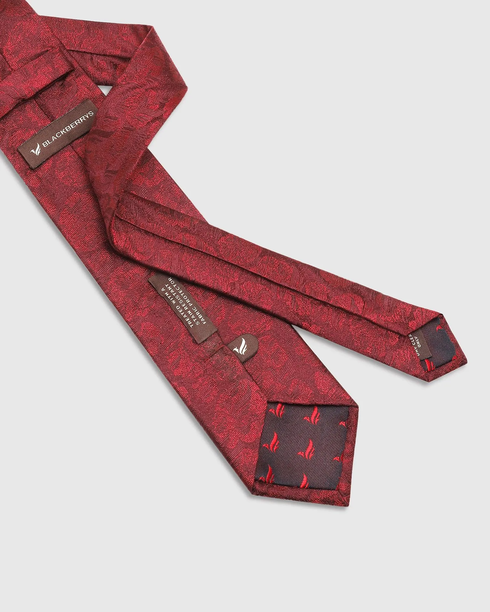 Silk Wine Printed Tie - Talisca