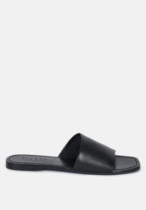 Tatami Leather Classic Slide Flats By Ruw