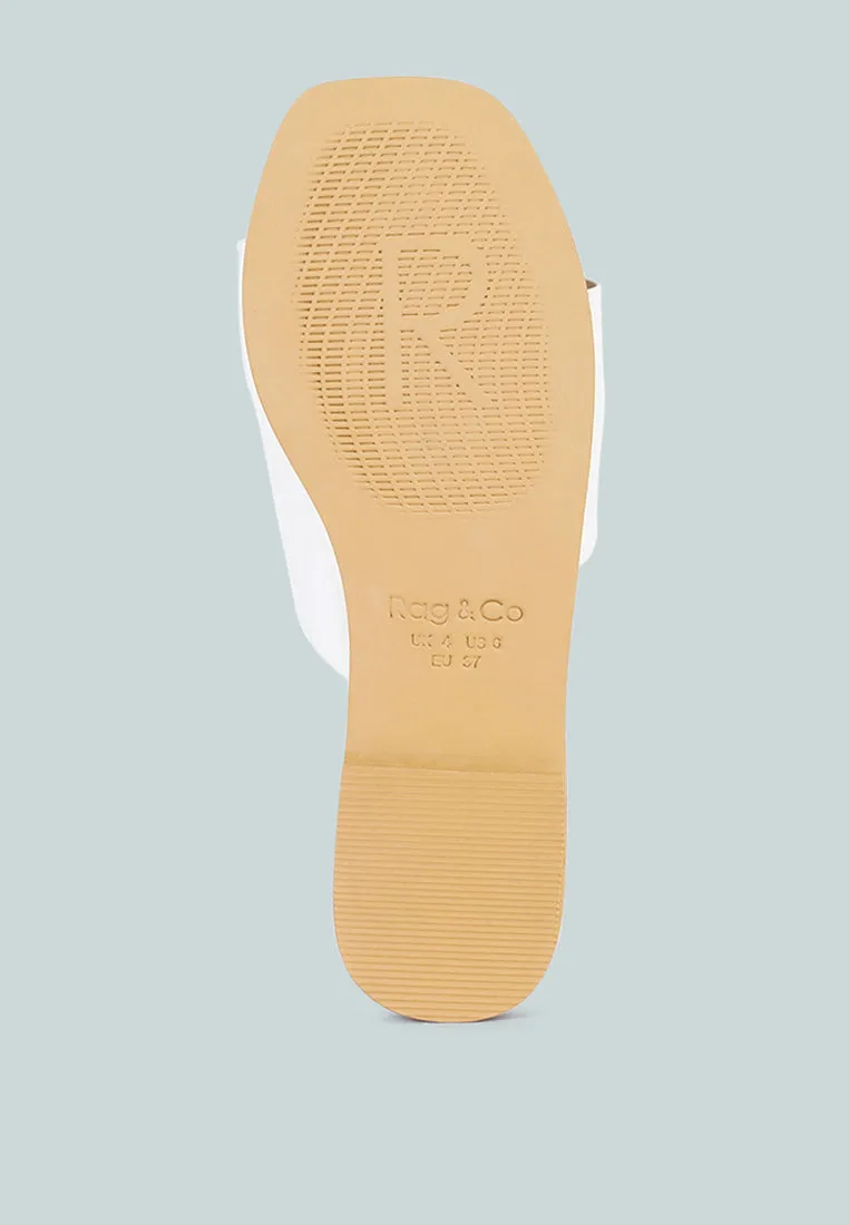 Tatami Leather Classic Slide Flats By Ruw