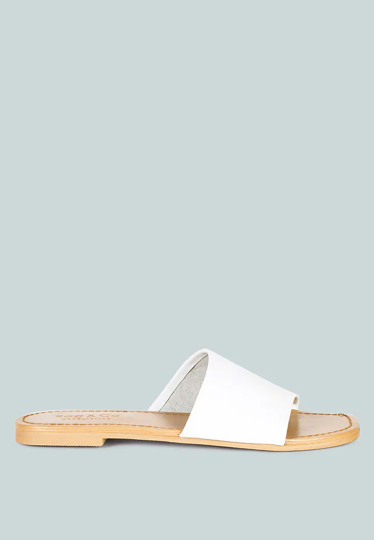 Tatami Leather Classic Slide Flats By Ruw