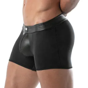 TOF PARIS Mid-Thigh Shorts Contrasting Front Pouch Stretch Boxer Short Black 27