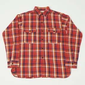 Warehouse & Co 3022 'G Pattern 24' Check Flannel Shirt - Red