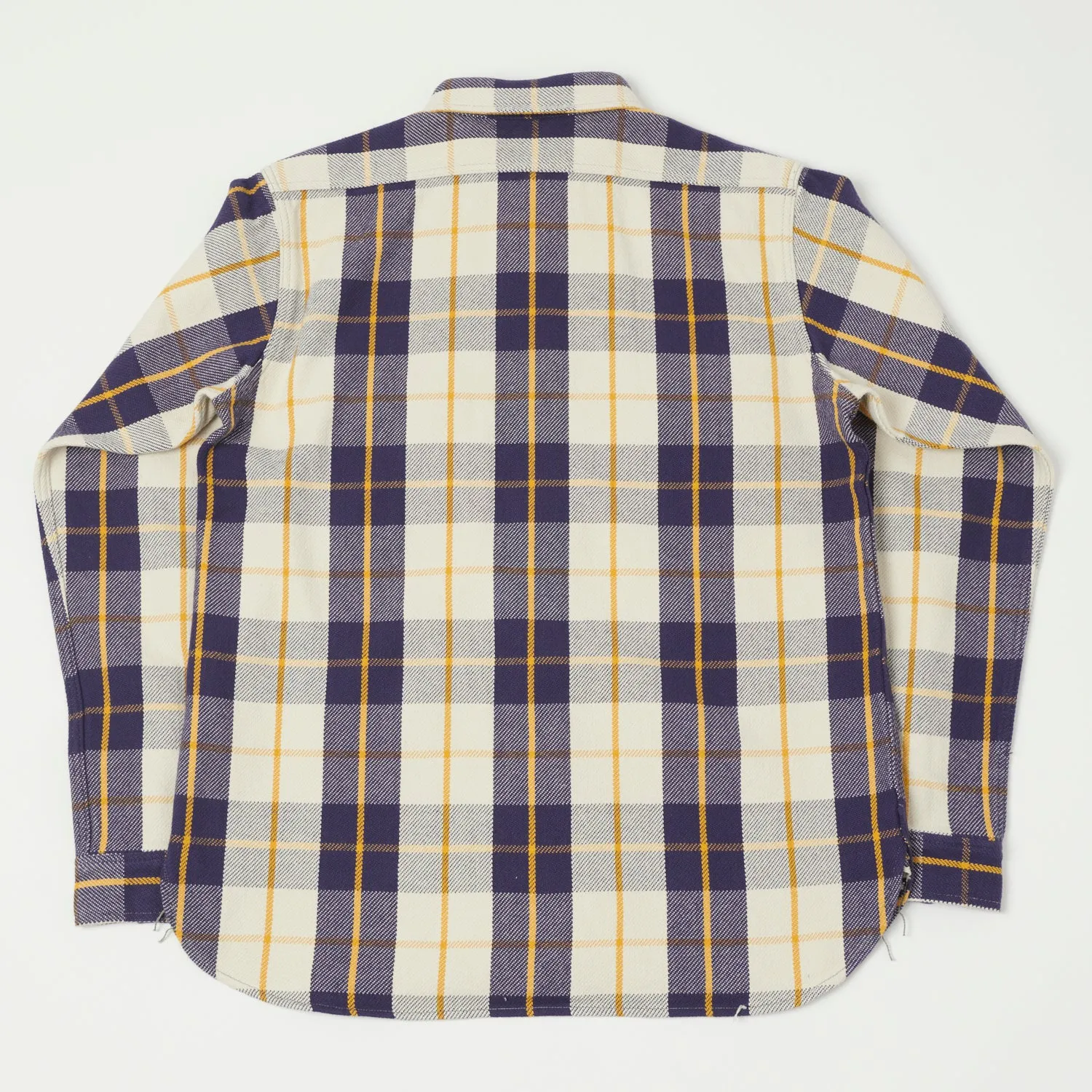 Warehouse & Co 3104 Flannel Shirt 'B Pattern' - Navy