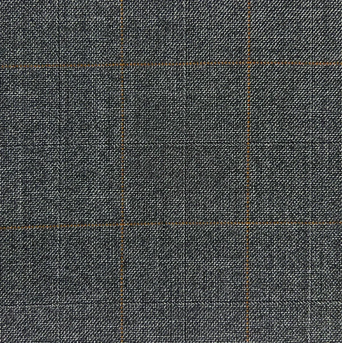 Westwood Hart Medium Grey Brown Sky Blue Windowpane Bamboo Suit