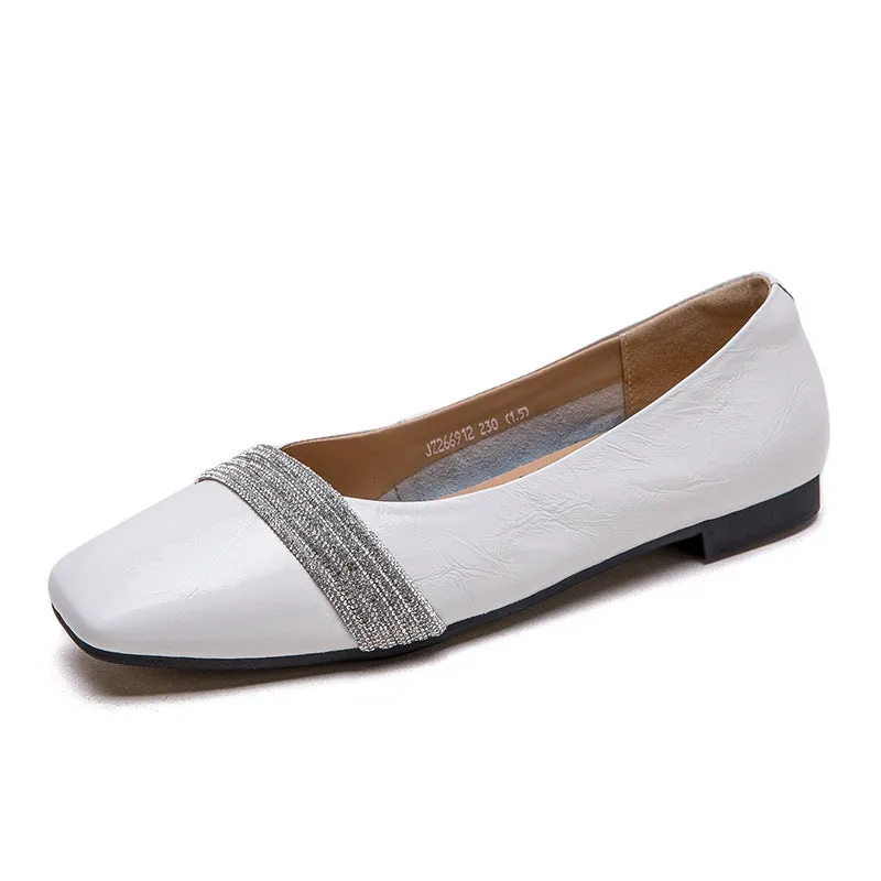 Women Stylish Comfort Leather Work Casual Flats